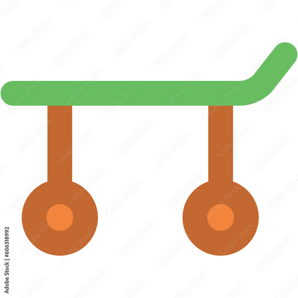 An icon of stretcher, hospital accessory An icon of stretcher, hospital accessory