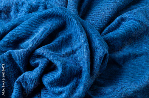 Blue linen texture, canvas fabric, fashion cloth
