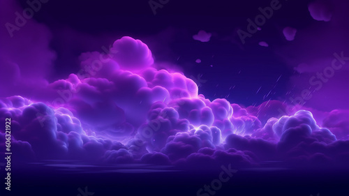 Violet neon glow sky background