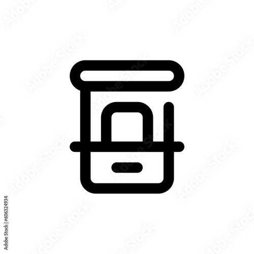 ticket office icon with black color