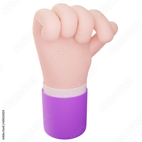 hand gesture 3d render.suitable social media or app and other