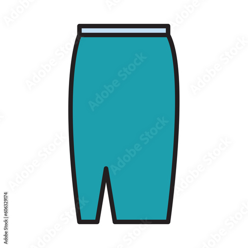 Filled Line LONG SKIRT design vector icon design vector line icon svg