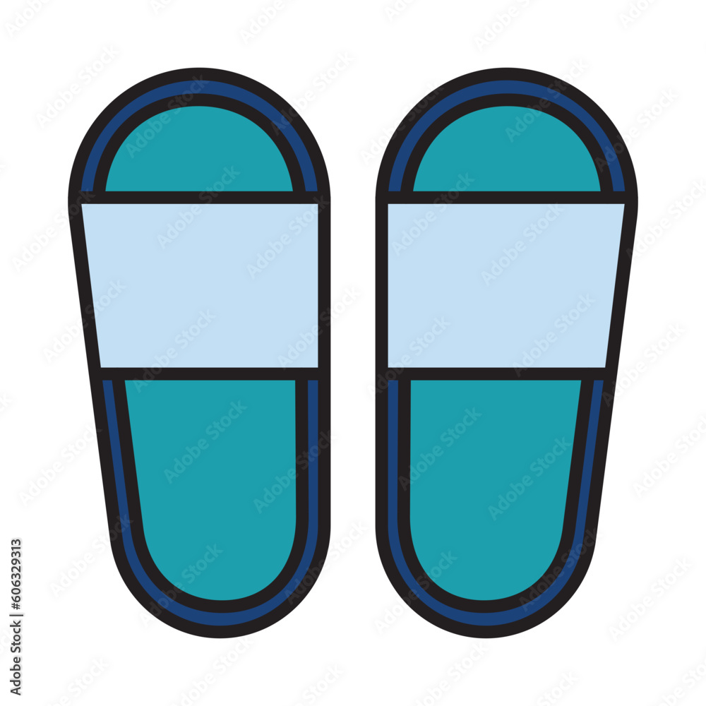 Filled Line SLIPPERS design vector icon design vector line icon svg Filled Line SLIPPERS design vector icon design vector line icon svg