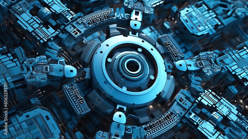 The intricacy of drone technology background. generative AI