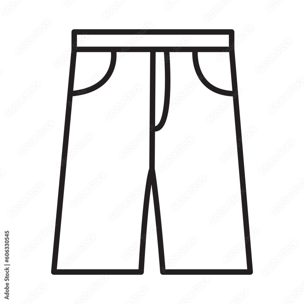 SHORTS design vector icon design vector line icon svg SHORTS design vector icon design vector line icon svg