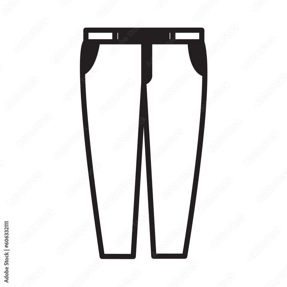 Solid Line JEANS design vector icon design vector line icon svg Solid Line JEANS design vector icon design vector line icon svg