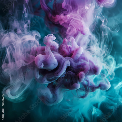 a beautiful purple and blue smoke in a blue purple background