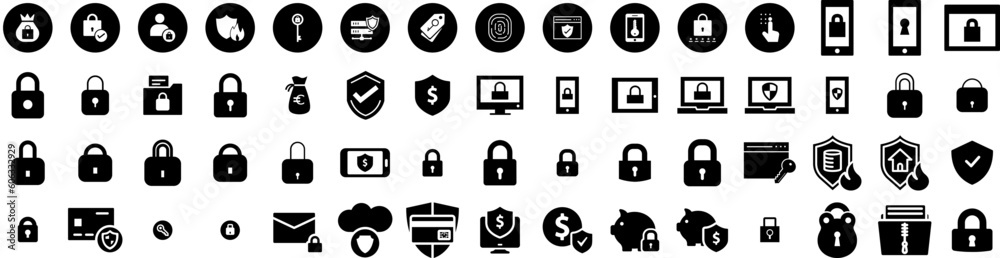 Set Of Protected Icons Isolated Silhouette Solid Icon With Concept, Shield, Protection, Technology, Secure, Safety, Protect Infographic Simple Vector Illustration Logo Set Of Protected Icons Isolated Silhouette Solid Icon With Concept, Shield, Protection, Technology, Secure, Safety, Protect Infographic Simple Vector Illustration Logo
