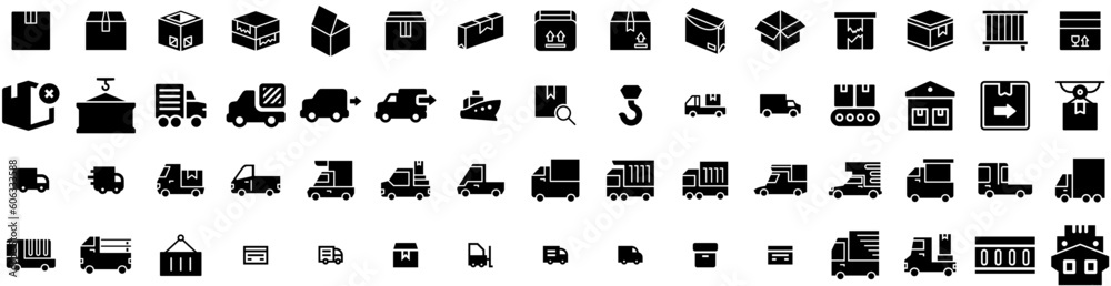 Set Of Shipping Icons Isolated Silhouette Solid Icon With Ship, Transport, Cargo, Container, Shipping, Transportation, Export Infographic Simple Vector Illustration Logo Set Of Shipping Icons Isolated Silhouette Solid Icon With Ship, Transport, Cargo, Container, Shipping, Transportation, Export Infographic Simple Vector Illustration Logo