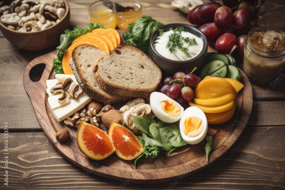 a plate of delicious, healthy and eco-friendly food, created with generative ai a plate of delicious, healthy and eco-friendly food, created with generative ai