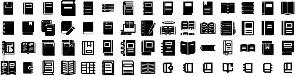 Set Of Textbook Icons Isolated Silhouette Solid Icon With Book, Textbook, Education, Knowledge, Library, School, Study Infographic Simple Vector Illustration Logo Set Of Textbook Icons Isolated Silhouette Solid Icon With Book, Textbook, Education, Knowledge, Library, School, Study Infographic Simple Vector Illustration Logo
