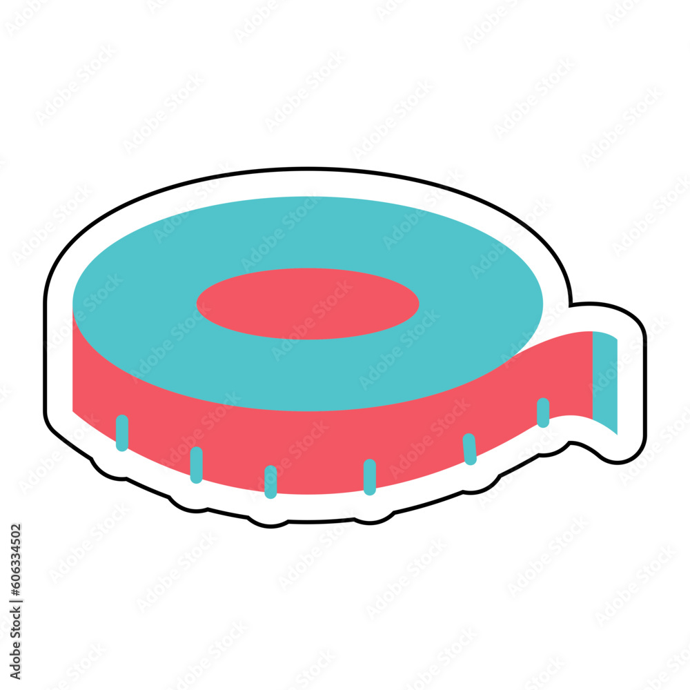 Sticker CLOTH METER design vector icon design vector line icon svg Sticker CLOTH METER design vector icon design vector line icon svg