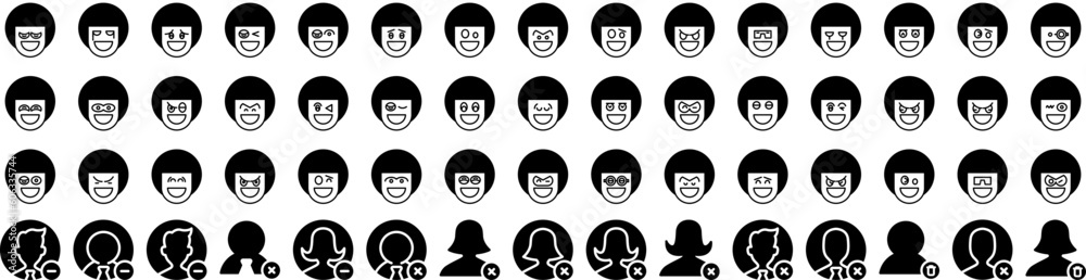Set Of Avatar Icons Isolated Silhouette Solid Icon With Person, Man, Male, Human, Illustration, People, Avatar Infographic Simple Vector Illustration Logo Set Of Avatar Icons Isolated Silhouette Solid Icon With Person, Man, Male, Human, Illustration, People, Avatar Infographic Simple Vector Illustration Logo