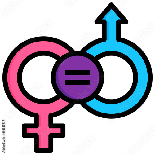 gender equality line icon,linear,outline,graphic,illustration