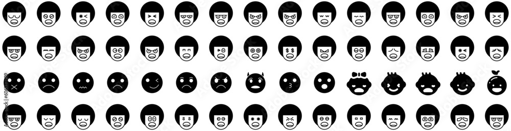 Set Of Emoticon Icons Isolated Silhouette Solid Icon With Icon, Face, Emoticon, Set, Sign, Symbol, Vector Infographic Simple Vector Illustration Logo Set Of Emoticon Icons Isolated Silhouette Solid Icon With Icon, Face, Emoticon, Set, Sign, Symbol, Vector Infographic Simple Vector Illustration Logo