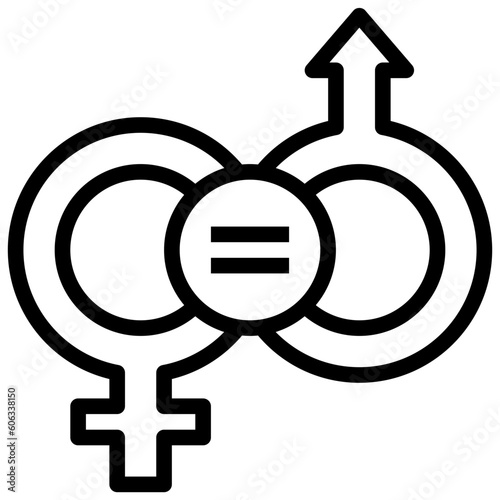 gender equality filled outline icon,linear,outline,graphic,illustration