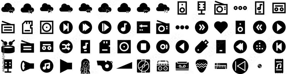 Set Of Music Icons Isolated Silhouette Solid Icon With Melody, Vector, Sound, Musical, Note, Music, Illustration Infographic Simple Vector Illustration Logo Set Of Music Icons Isolated Silhouette Solid Icon With Melody, Vector, Sound, Musical, Note, Music, Illustration Infographic Simple Vector Illustration Logo