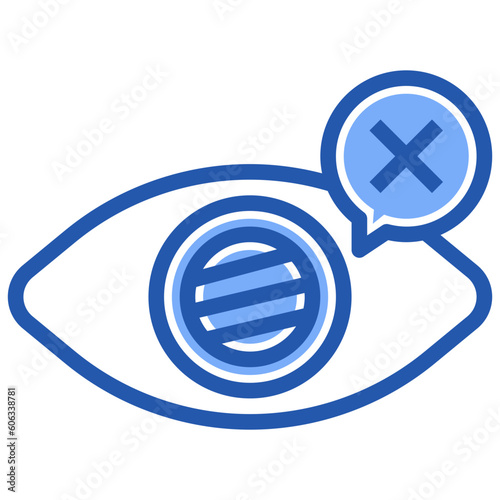 Blindness line icon,linear,outline,graphic,illustration