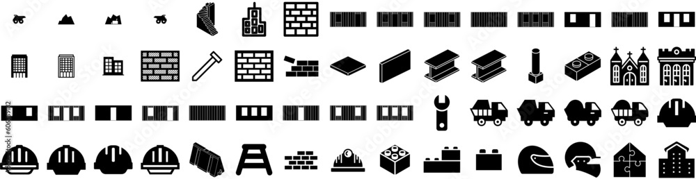 Set Of Construction Icons Isolated Silhouette Solid Icon With Industry, Business, Engineer, Project, Worker, Construction, Building Infographic Simple Vector Illustration Logo Set Of Construction Icons Isolated Silhouette Solid Icon With Industry, Business, Engineer, Project, Worker, Construction, Building Infographic Simple Vector Illustration Logo