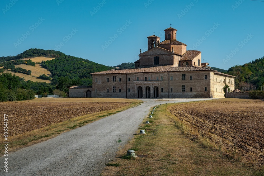 Ancient palace near Urbania village in the Marche region of Italy