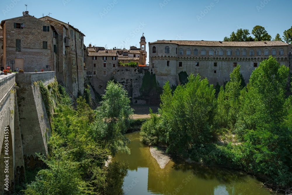 The medieval village of Urbania in the Marche region of Italy