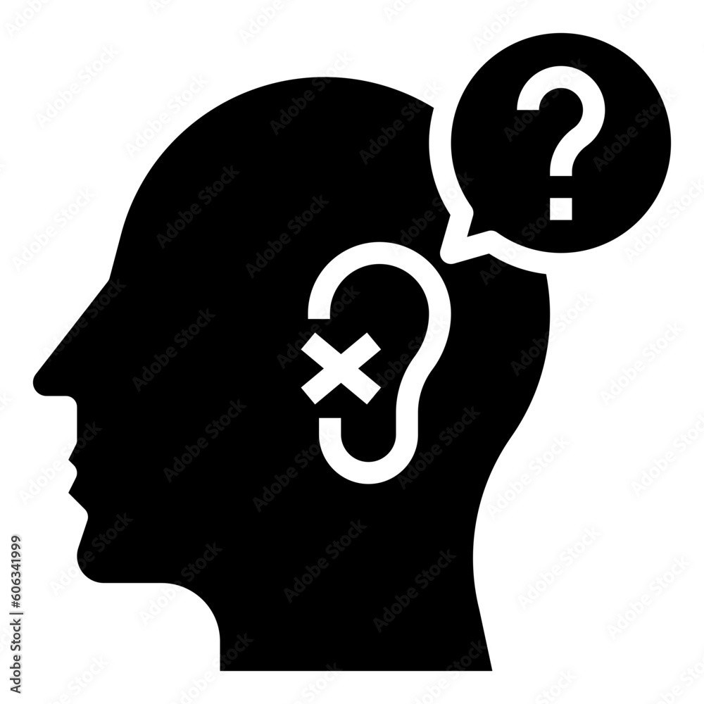 deaf glyph icon,linear,outline,graphic,illustration deaf glyph icon,linear,outline,graphic,illustration