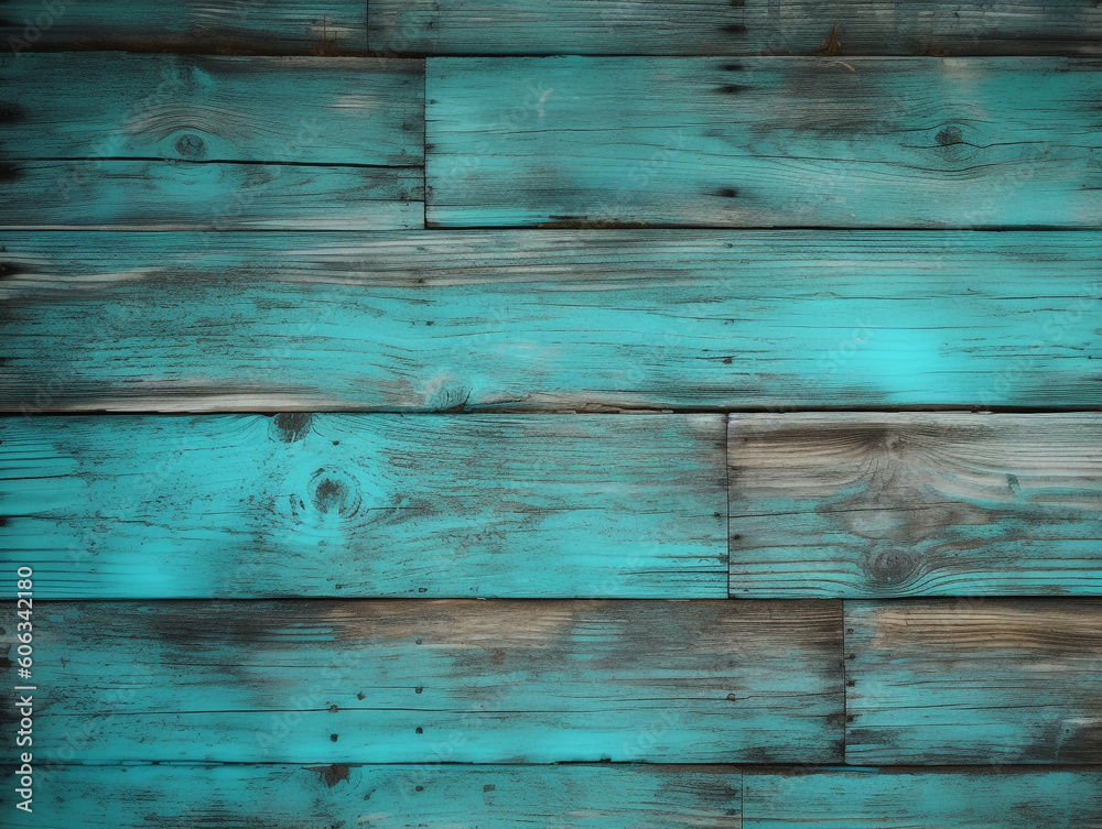 turquoise wood background created using generative Ai tools