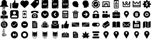 Set Of Ignore Icons Isolated Silhouette Solid Icon With Person, Problem, Concept, Man, Ignore, Female, Woman Infographic Simple Vector Illustration Logo