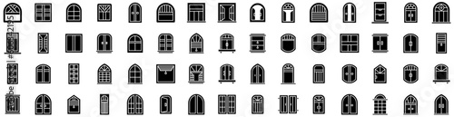 Set Of Interior Icons Isolated Silhouette Solid Icon With Interior, Design, Room, Furniture, Modern, Home, Wall Infographic Simple Vector Illustration Logo