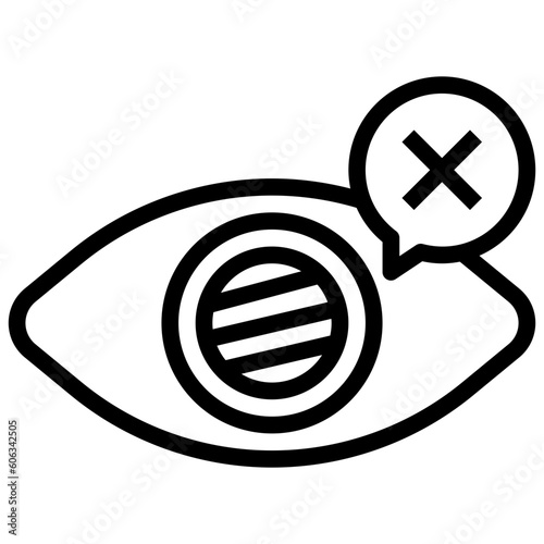 Blindness line icon,linear,outline,graphic,illustration