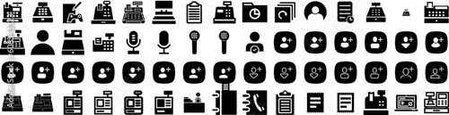 Wallpaper Mural Set Of Register Icons Isolated Silhouette Solid Icon With Sign, Icon, Vector, Button, Web, Symbol, Register Infographic Simple Vector Illustration Logo Torontodigital.ca