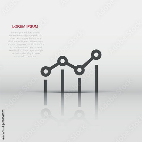 Benchmark measure icon in flat style. Dashboard rating vector illustration on white isolated background. Progress service business concept.