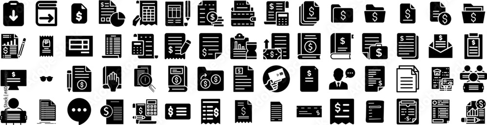 Set Of Statement Icons Isolated Silhouette Solid Icon With Accounting, Financial, Management, Audit, Statement, Finance, Business Infographic Simple Vector Illustration Logo Set Of Statement Icons Isolated Silhouette Solid Icon With Accounting, Financial, Management, Audit, Statement, Finance, Business Infographic Simple Vector Illustration Logo