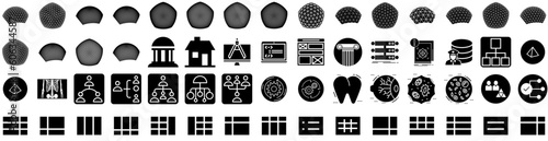 Set Of Structure Icons Isolated Silhouette Solid Icon With Corporate, Hierarchy, Management, Organization, Structure, Company, Business Infographic Simple Vector Illustration Logo