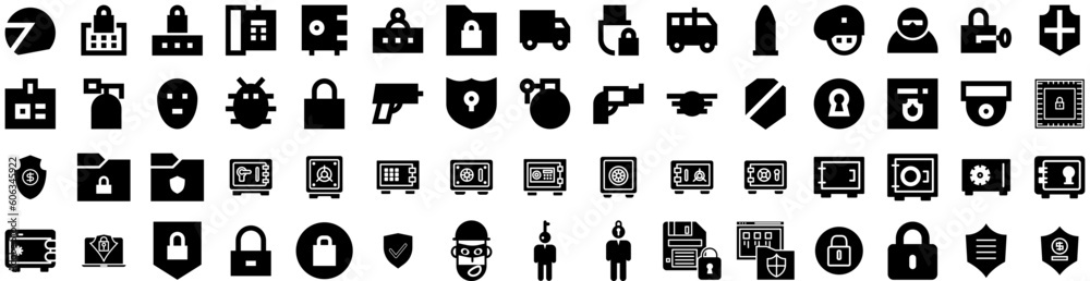 Set Of Security Icons Isolated Silhouette Solid Icon With Technology, Safety, Secure, Protection, Internet, Security, Computer Infographic Simple Vector Illustration Logo Set Of Security Icons Isolated Silhouette Solid Icon With Technology, Safety, Secure, Protection, Internet, Security, Computer Infographic Simple Vector Illustration Logo