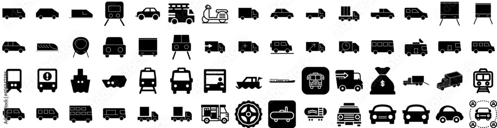 Set Of Transportation Icons Isolated Silhouette Solid Icon With Truck, Plane, Transportation, Transport, Cargo, Ship, Traffic Infographic Simple Vector Illustration Logo Set Of Transportation Icons Isolated Silhouette Solid Icon With Truck, Plane, Transportation, Transport, Cargo, Ship, Traffic Infographic Simple Vector Illustration Logo