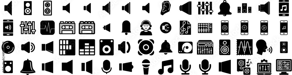 Set Of Sound Icons Isolated Silhouette Solid Icon With Digital, Music, Sound, Vector, Abstract, Voice, Audio Infographic Simple Vector Illustration Logo Set Of Sound Icons Isolated Silhouette Solid Icon With Digital, Music, Sound, Vector, Abstract, Voice, Audio Infographic Simple Vector Illustration Logo