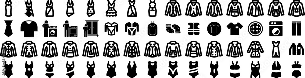 Set Of Clothes Icons Isolated Silhouette Solid Icon With Fabric, Style, Fashion, Background, Clothing, Cloth, Clothes Infographic Simple Vector Illustration Logo Set Of Clothes Icons Isolated Silhouette Solid Icon With Fabric, Style, Fashion, Background, Clothing, Cloth, Clothes Infographic Simple Vector Illustration Logo