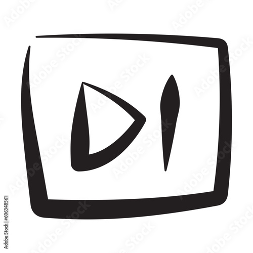 Doodle Icon Music Play Button