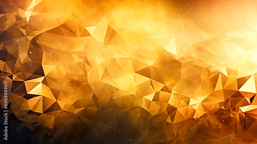 Φωτογραφία 金色の多角形の抽象模様の背景　Generative AI