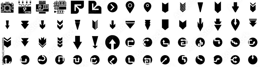 Set Of Direction Icons Isolated Silhouette Solid Icon With Background, Direction, Vector, Sign, Illustration, Arrow, Symbol Infographic Simple Vector Illustration Logo Set Of Direction Icons Isolated Silhouette Solid Icon With Background, Direction, Vector, Sign, Illustration, Arrow, Symbol Infographic Simple Vector Illustration Logo