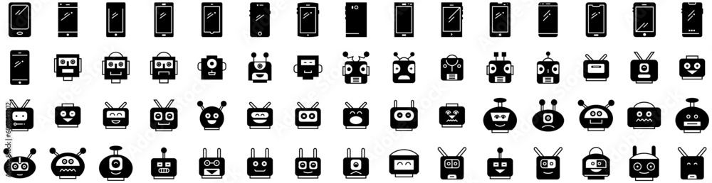 Set Of Android Icons Isolated Silhouette Solid Icon With Design, Isolated, Phone, Android, Vector, Mobile, Modern Infographic Simple Vector Illustration Logo Set Of Android Icons Isolated Silhouette Solid Icon With Design, Isolated, Phone, Android, Vector, Mobile, Modern Infographic Simple Vector Illustration Logo