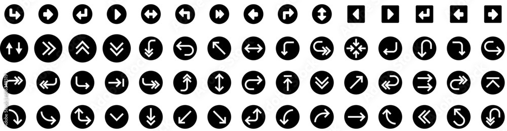 Set Of Arrows Icons Isolated Silhouette Solid Icon With Sign, Collection, Arrow, Symbol, Vector, Design, Set Infographic Simple Vector Illustration Logo Set Of Arrows Icons Isolated Silhouette Solid Icon With Sign, Collection, Arrow, Symbol, Vector, Design, Set Infographic Simple Vector Illustration Logo