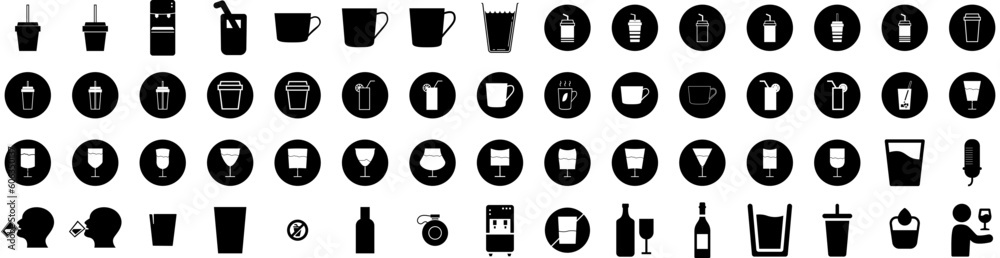 Set Of Drinking Icons Isolated Silhouette Solid Icon With Woman, Girl, Lifestyle, Beverage, Drink, Young, Glass Infographic Simple Vector Illustration Logo Set Of Drinking Icons Isolated Silhouette Solid Icon With Woman, Girl, Lifestyle, Beverage, Drink, Young, Glass Infographic Simple Vector Illustration Logo