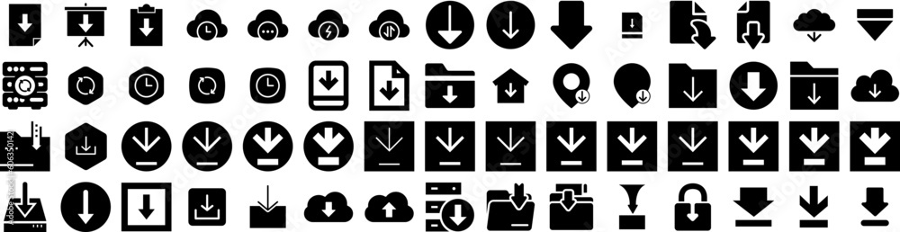 Set Of Downloading Icons Isolated Silhouette Solid Icon With Download, Button, Vector, Icon, App, Web, File Infographic Simple Vector Illustration Logo Set Of Downloading Icons Isolated Silhouette Solid Icon With Download, Button, Vector, Icon, App, Web, File Infographic Simple Vector Illustration Logo