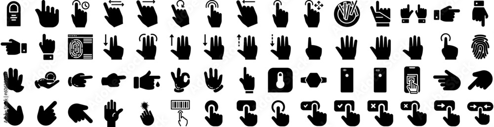 Set Of Finger Icons Isolated Silhouette Solid Icon With Sign, Isolated, Symbol, Finger, Point, Hand, Touch Infographic Simple Vector Illustration Logo Set Of Finger Icons Isolated Silhouette Solid Icon With Sign, Isolated, Symbol, Finger, Point, Hand, Touch Infographic Simple Vector Illustration Logo