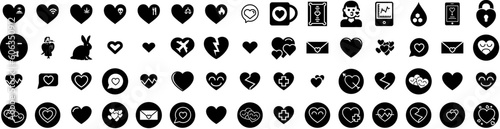 Set Of Lover Icons Isolated Silhouette Solid Icon With Couple, Love, Relationship, Man, Happy, Romantic, Woman Infographic Simple Vector Illustration Logo