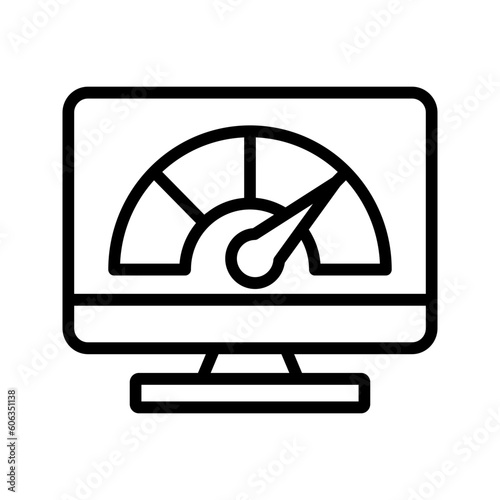 Optimization outline icon for marketing, enhancement, fine-tuning, streamlining, improvement, efficiency logo
