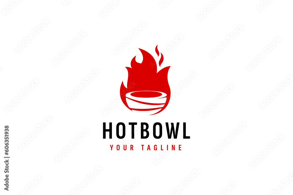 hot bowl logo vector icon illustration hot bowl logo vector icon illustration