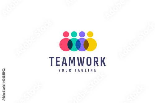 teamwork company logo vector icon illustration
